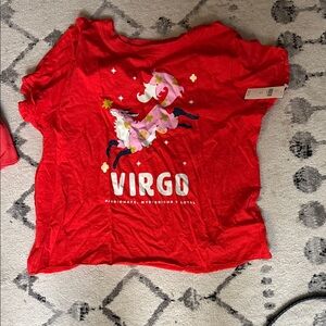 Anthropologie Red Graphic Tee
